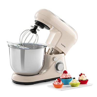 Klarstein Bella Pico 2G - Robot da Cucina, Mixer, Impastatrice, 1200 W / 1,6 PS, 6 Livelli, Sistema di Miscelazione Planetario, Ciotola in Acciaio Ino