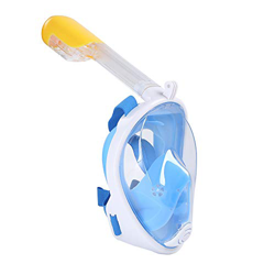 KWNRAOR Maschera da Snorkeling,Maschera Subacquea 180°Visuale Panoramica Anti-Nebbia con Montatura Fotocamera per Adulti e Bambini (Blu) características