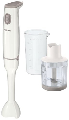 Philips HR1602/00 Frullatore ad Immersione con Tecnologia ProMix, Versione con Tritatutto, Daily Collection