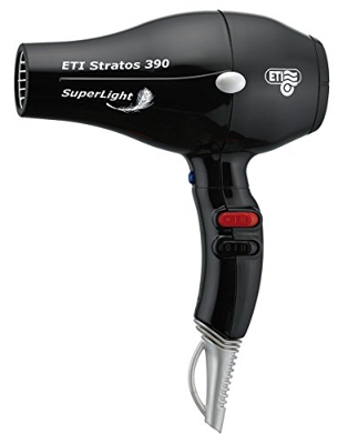 'ETI Asciugacapelli"Stratos 390 Superlight 2000 – 2200 W 485 gr NERO