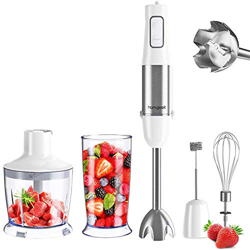 homgeek 1000W Frullatore Frusta, Frullatore a Immersione 5 in 1, Mixer a Immersione Multifunzione con 5 Accessori, 6 Velocità Regolabile, Acciaio Inos precio