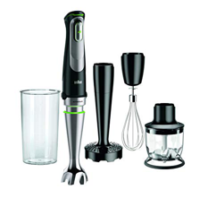 Braun Minipimer 9027 - Frullatore a immersione con 4 accessori, colore: Nero e Argento precio