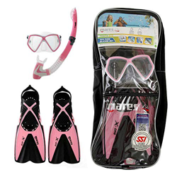 Mares da Ragazza Set x-One Pirate Diving Maschera, boccaglio e Pinne, Ragazza, 410759, Pink, S características