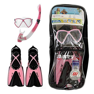 Mares da Ragazza Set x-One Pirate Diving Maschera, boccaglio e Pinne, Ragazza, 410759, Pink, S