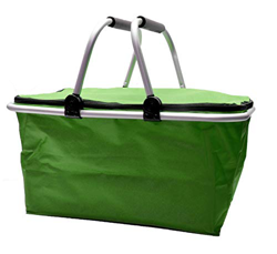 e-Best - Cestino termico per la spesa con manici imbottiti, borsa termica, borsa termica per picnic, borsa termica e pieghevole, colore: Verde en oferta