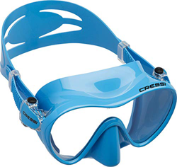 Cressi F1 Mask, Maschera Subacquea Monovetro Temperato del Tipo Frameless, Blu precio