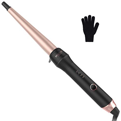 BESTOPE Ferro arricciacapelli 13 – 25 mm automatico 4 livelli di temperatura da 160° C a 220° C PTC riscaldamento rapido Curling Iron per ricci grandi