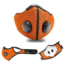 Maschera Antipolvere, Maschera Per Ciclismo Maschera Al Carbone Attivo Con Filtri Di Ricambio Maschera Sportiva 2 Valvole Maschera Sportiva Respirator en oferta