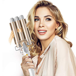 BESTOPE Ferro arricciacapelli 3 barili 25 mm Ferro ondulato per grandi onde Beach Waves Look Ferro arricciacapelli Curling Iron styling veloce per cap características