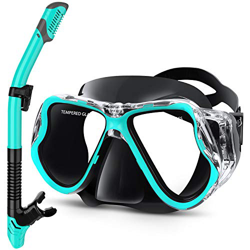 Fenvella Set Snorkeling, Anti-Fog Maschera Snorkeling con Panoramica a 180 Gradi e Boccaglio Snorkel, Kit Snorkeling Professionale per Adulti (Nero Ve características