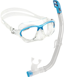 Cressi Combo Set Moon Kid & Top - Set composto da Maschera Moon Kid e Snorkel Top, Trasparente/Trasparente Blu en oferta