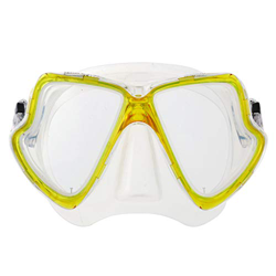 Mares 411238, Maschera in Silicone Unisex – Adulto, Riflesso Giallo, Taglia Unica en oferta