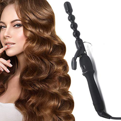 QBLDX Bacchetta A Sfera in Ferro Arricciacapelli Multifunzione A Spirale,Arriccia Capelli per Bubble Curling Beachy Waves E Texture ，Crimpatrice LCD A precio