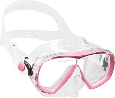 Cressi Estrella Mask Maschera Subacquea, Vetro Temperato di Grande Affidabilità e Tradizione, Unica, Trasparente/Rosa