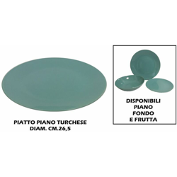 Bighouse It - PIATTO CERAMICA PIANO CM.26 TURCHESE características