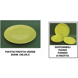 Bighouse It - PIATTO CERAMICA FRUTTA CM.20 VERDE en oferta