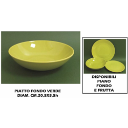 Bighouse It - PIATTO CERAMICA FONDO CM.21 VERDE precio