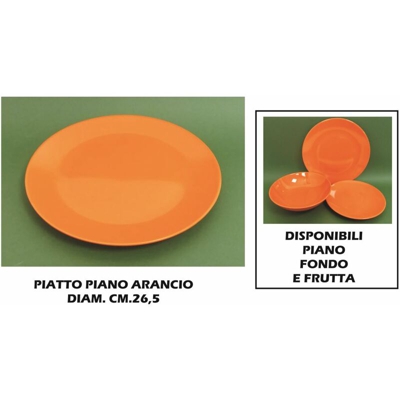 Bighouse It - PIATTO CERAMICA PIANO CM.26 ARANCIO