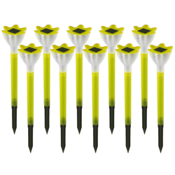 Luce notturna a LED solare, prato da giardino, giallo, 10 pezzi precio