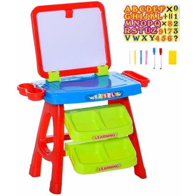 Banco 3in1 con Lavagna Magnetica per Bambini 3-6 Anni Accessori Inclusi