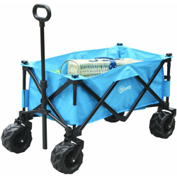 Carrello Pieghevole da Giardinaggio e Campeggio in acciaio e Oxford blu precio