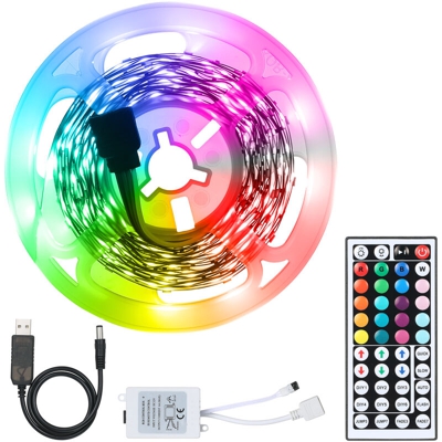 Set strisce luminose RGB 12V con telecomando SMD3528 Tendone colorato a 44 tasti con 5 metri