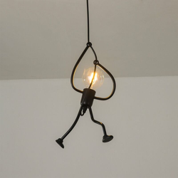 Ferro Lampadario Soggiorno Lampada a Sospensione Vintage, E27 en oferta