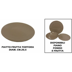 Bighouse It - PIATTO CERAMICA FRUTTA CM.20 TORTORA en oferta