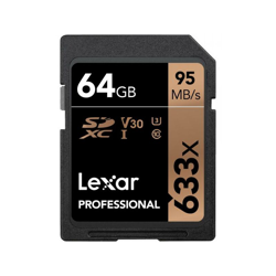 MEMORIA SD 64GB XC 633X 933001 64GB 633X SDXC C10 V30 U3 GLOBAL - Lexar características