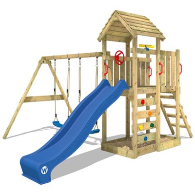 Parco Giochi Multiflyer Con Tetto In Legno