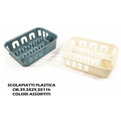 SCOLAPIATTI IN PLASTICA CM.39,5X29,5X11h COL. ASS. precio