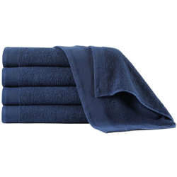 vidaXL Asciugamani 5 pz in Cotone 450 gsm 50x100 cm Blu Marino - Azul en oferta