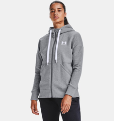 Felpa con cappuccio UA Rival Fleece Full Zip da donna en oferta