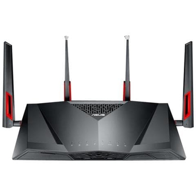 Modem Router Wireless DSL-AC88U AC 3100 Dual Band ADSL / VDSL / Interfacce 1 x RJ11 xDSL / 4 x Gigabit BaseT LAN / 1 x RJ45 Gigabit BaseT WAN Colore Nero - Rosso