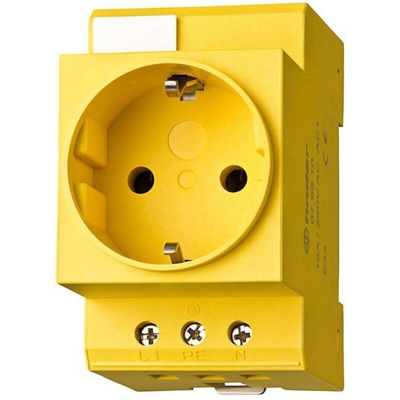 Presa per armadio elettrico Finder 07.98.01-1 Giallo 1 pz.