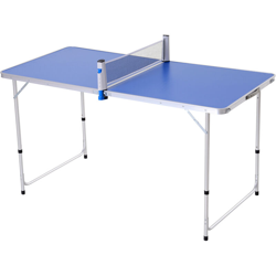 Tavolo Pieghevole Multifunzione da Campeggio con Rete da Ping Pong 160 x 80 cm características