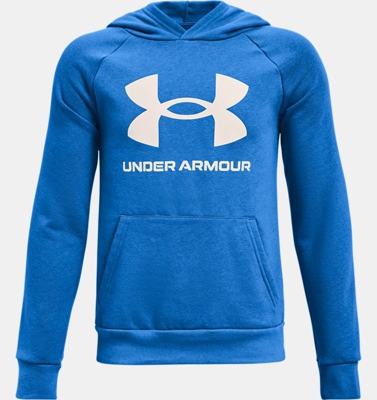 Felpa con cappuccio UA Rival Fleece Big Logo da ragazzo