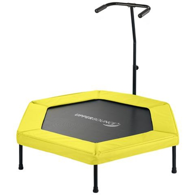 Mini Trampolino Tappeto Elastico Rebounder Esagonale da 127 cm per Fitness Palestra Allenamento Gym | Giallo