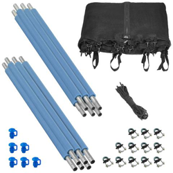 Set di Recinzione Completo per Trampolino Elastico Rotondo da 244 cm | Include Rete Interna, 6 Pali, Tubi di Schiuma, Copri Pali, Cappuccetti, Morsetti precio