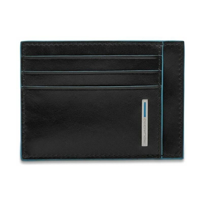 Bustina Porta Carte di Credito Tascabile Collezione Blue Square Nero