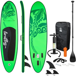 Surfboard stand up paddle board sup Limitless pagaia gonfiabile verde 308x76x10 precio