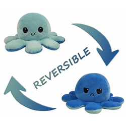 Polpo reversibile giocattolo peluche pupazzo due facce morbido duble-face características