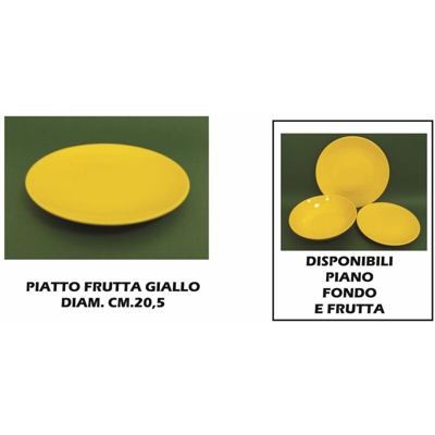 Bighouse It - PIATTO CERAMICA FRUTTA CM.20 GIALLO