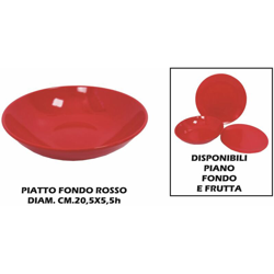 Bighouse It - PIATTO CERAMICA FONDO CM.21 ROSSO precio