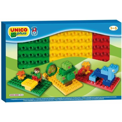 Kit Scatola Con 3 Basi 6X12 Costruzioni Per Bambini Bimbi Colorati Giocattolo