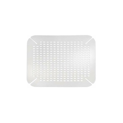 iDesign Tappetino lavandino, Tappetino lavello cucina grande in plastica PVC, Accessori lavello e lavandino con fori di scolo, trasparente en oferta