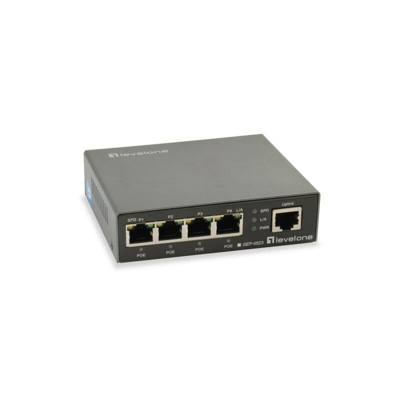 GEP-0523 switch di rete Gigabit Ethernet (10/100/1000) Supporto Power over Ethernet (PoE) Nero - Levelone