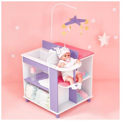 Fasciatoio Guardaroba Legno Bambole Bebc 40 Cm Olivia's World Td-0203a