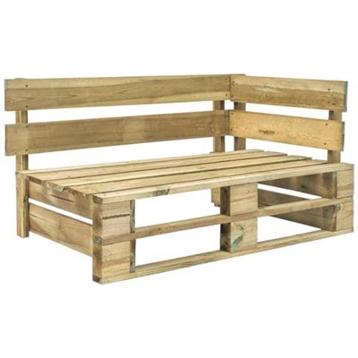 Panca Da Giardino Angolare Con Pallet In Legno Fsc Verde