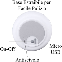 Original Led Gatto Smiley Multicolore Ricaricabile Cromoterapia Luce Notte Bambini STI - Huggy en oferta